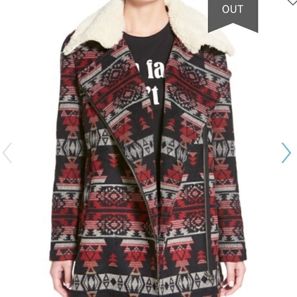 Nordstrom Off-Center Zip Moto Jacket